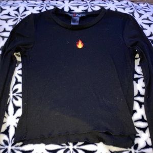 Polly and Esther small black with fire in middle